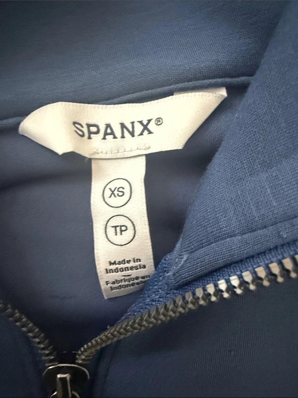 SPANX Women’s Navy Blue Quarter-Zip Pullover